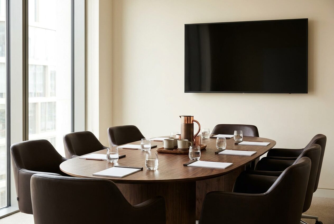 Sala de juntas con servicio de café